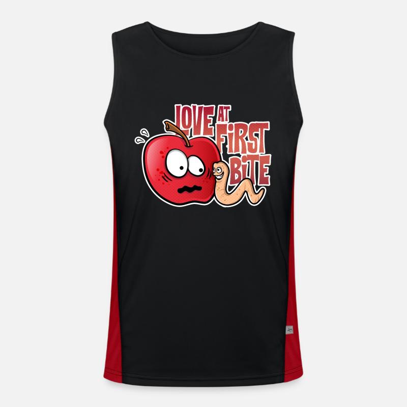 Apple Worm Love at First Sight Men's Functional Contrast Tank Top 