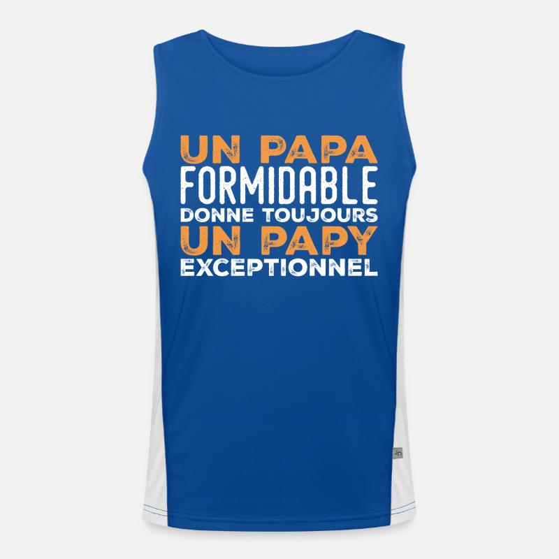 Papa formidable donne toujours papy exceptionnel Débardeur respirant contrasté Homme 