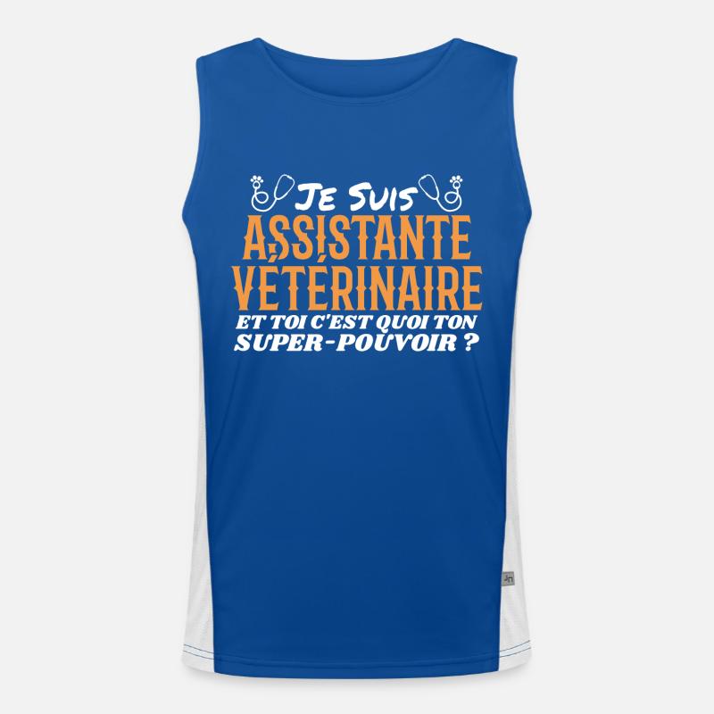 Assistent | Tierarzt | Geschenk | Superkraft Funktionelles Kontrast-Tank Top für Männer 