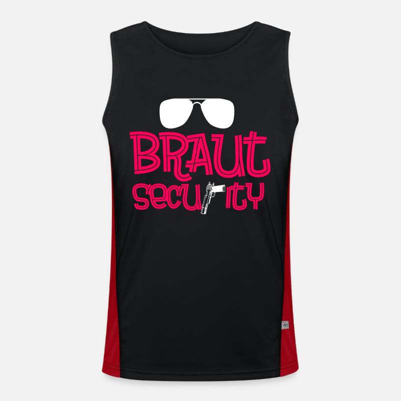 Bride security Men's Functional Contrast Tank Top 