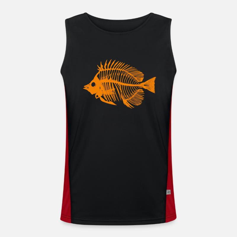 Poisson Orange Débardeur respirant contrasté Homme 