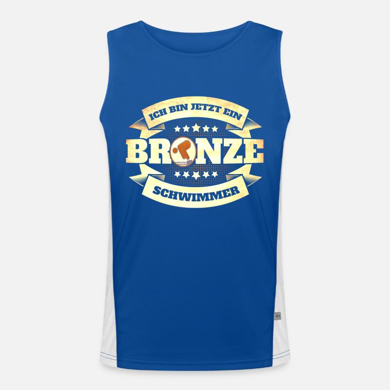Schwimmer Schwimmprüfung Bronze Geschenk Funktionelles Kontrast-Tank Top für Männer 
