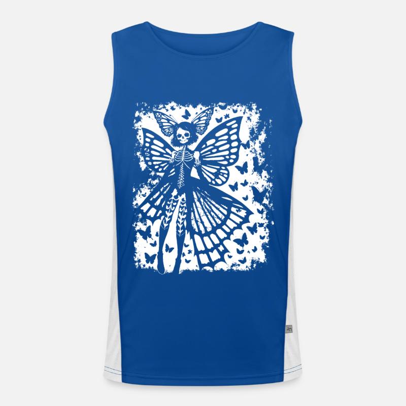 Fairycore Ästhetik Skelett Fee Goth Grunge G Funktionelles Kontrast-Tank Top für Männer 