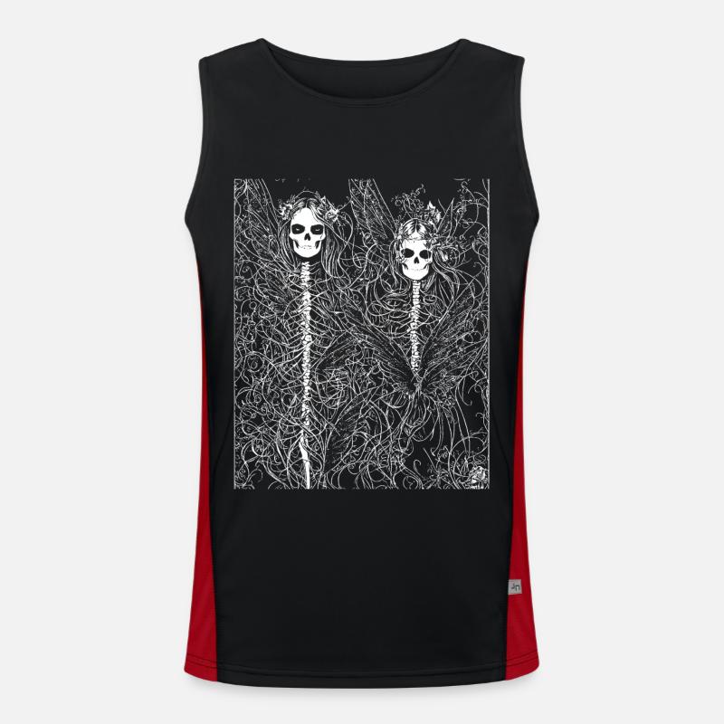 Fairycore Esthétique Squelette Fée Goth Gothique G Débardeur respirant contrasté Homme 