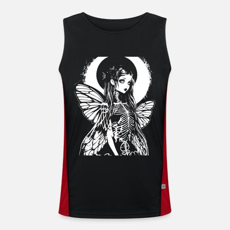Fairycore Esthétique Squelette Fée Goth Grunge G Débardeur respirant contrasté Homme 