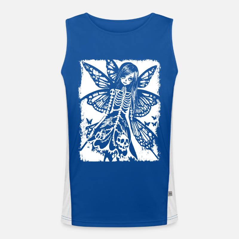 Fairycore Ästhetik Skelett Fee Goth Gothic G Funktionelles Kontrast-Tank Top für Männer 
