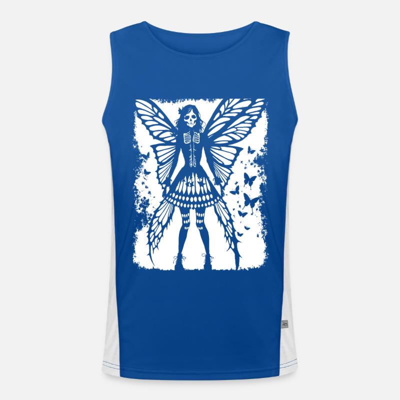 Fairycore Ästhetik Skelett Fee Goth Grunge G Funktionelles Kontrast-Tank Top für Männer 
