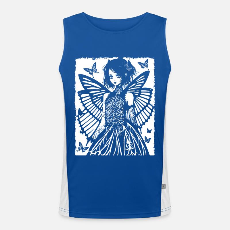 Fairycore Aesthetics Skeleton Fairy Goth Gothic G Men's Functional Contrast Tank Top 