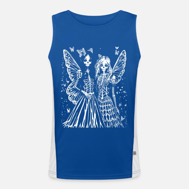 Fairycore Ästhetik Skelett Fee Goth Gothic G Funktionelles Kontrast-Tank Top für Männer 