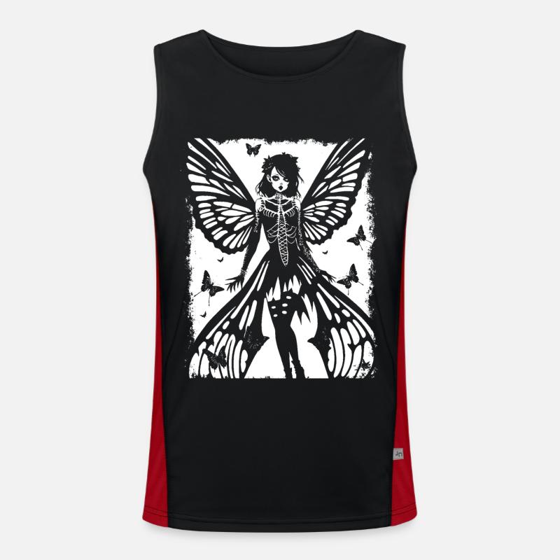 Fairycore Esthétique Squelette Fée Goth Grunge G Débardeur respirant contrasté Homme 