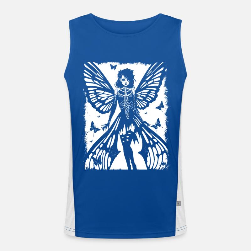 Fairycore Ästhetik Skelett Fee Goth Grunge G Funktionelles Kontrast-Tank Top für Männer 