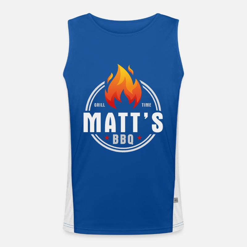 Matts BBQ Funktionelles Kontrast-Tank Top für Männer 
