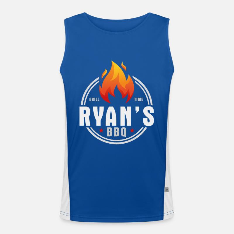 Ryans BBQ Men's Functional Contrast Tank Top 