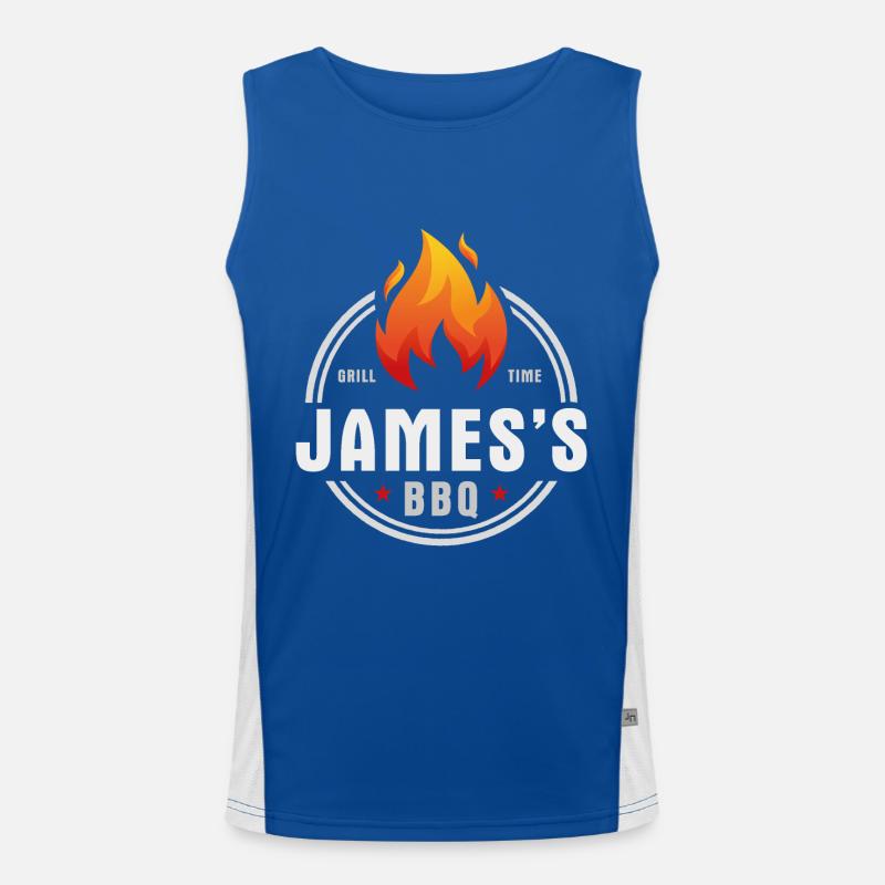 Jamess BBQ Men's Functional Contrast Tank Top 