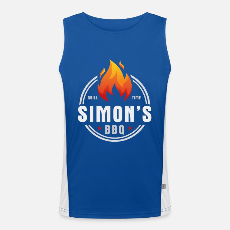 Simons BBQ Funktionelles Kontrast-Tank Top für Männer 