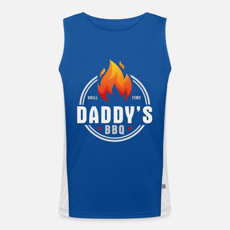 Papas BBQ Funktionelles Kontrast-Tank Top für Männer 