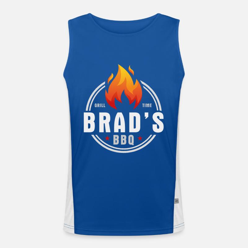 Brads BBQ Men's Functional Contrast Tank Top 