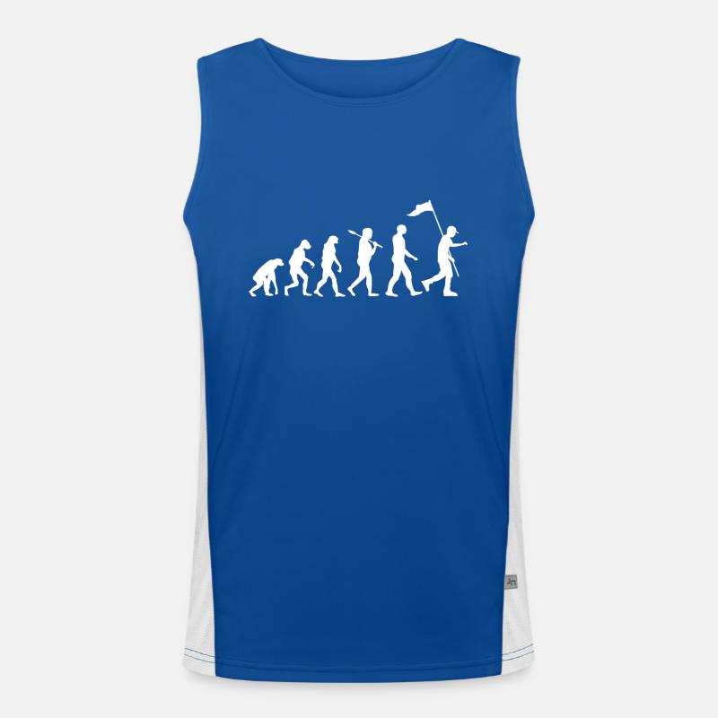 Pfadfinder Evolution · Evolution · Camping · Natur Funktionelles Kontrast-Tank Top für Männer 
