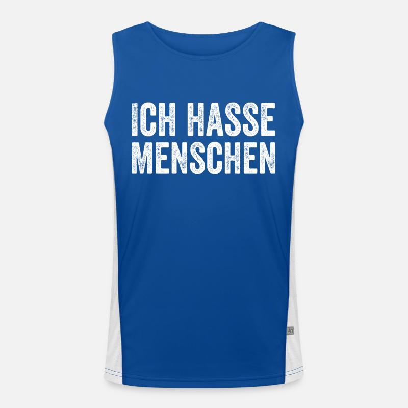 I hate people Men's Functional Contrast Tank Top 