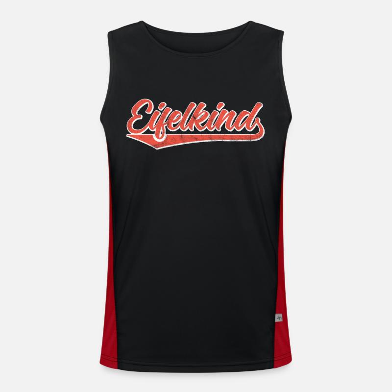 Eifelkind Eifel Liebe Heimat Shirt Design Funktionelles Kontrast-Tank Top für Männer 