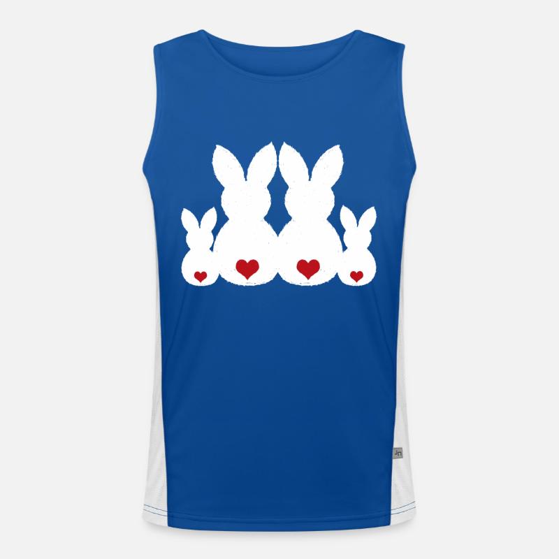 Rabbit family Rabbit Easter bunny Easter Easter present Men's Functional Contrast Tank Top 