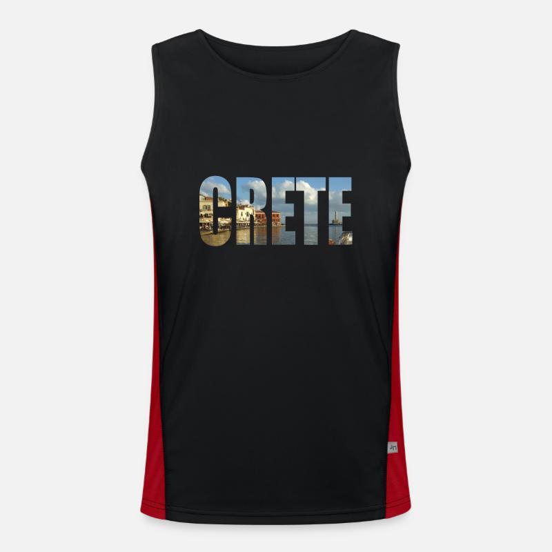 Kreta Funktionelles Kontrast-Tank Top für Männer 