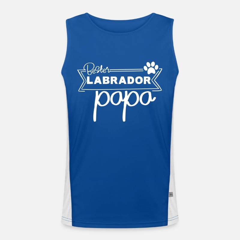 Bester Labrador Papa Funktionelles Kontrast-Tank Top für Männer 