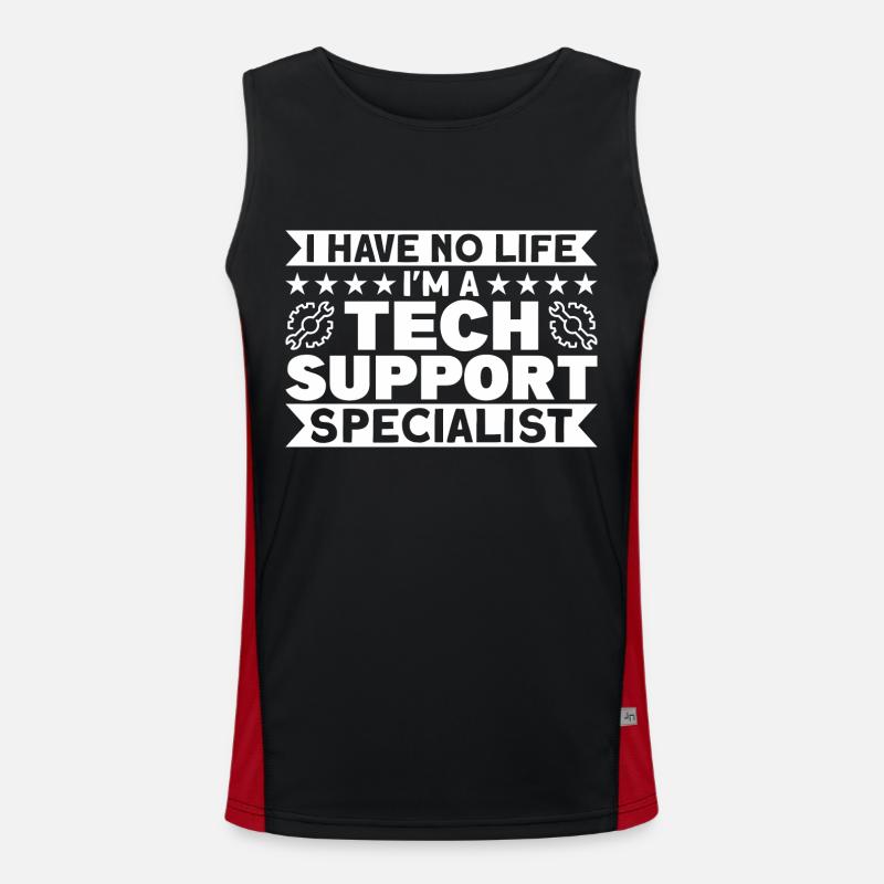 Tech Support Technical Support Support Gift Men's Functional Contrast Tank Top 