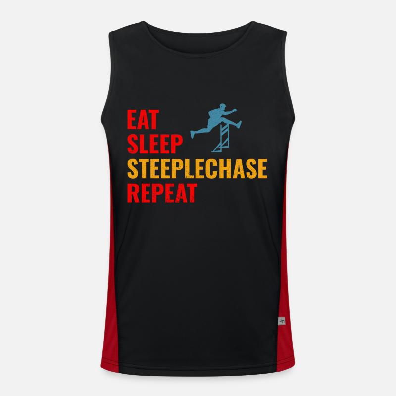 Steeplechase Race Steeplechaser Athlétisme Débardeur respirant contrasté Homme 