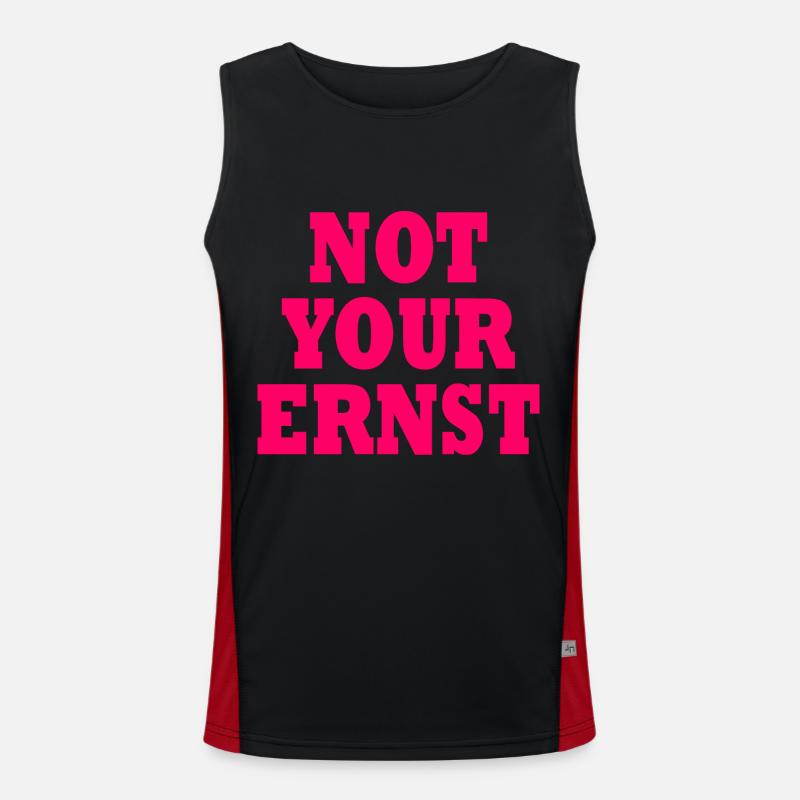 Not your ernst Funktionelles Kontrast-Tank Top für Männer 