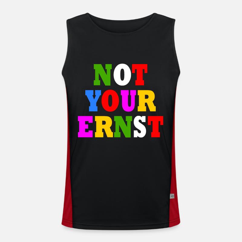 Not your ernst Funktionelles Kontrast-Tank Top für Männer 