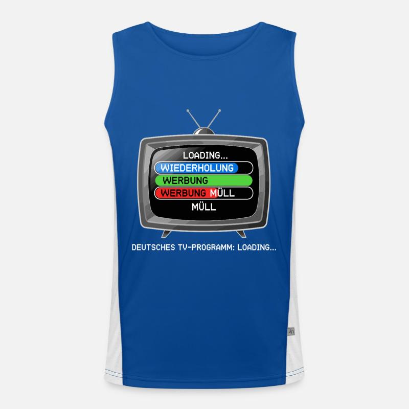 German TV Program: Loading... Men's Functional Contrast Tank Top 