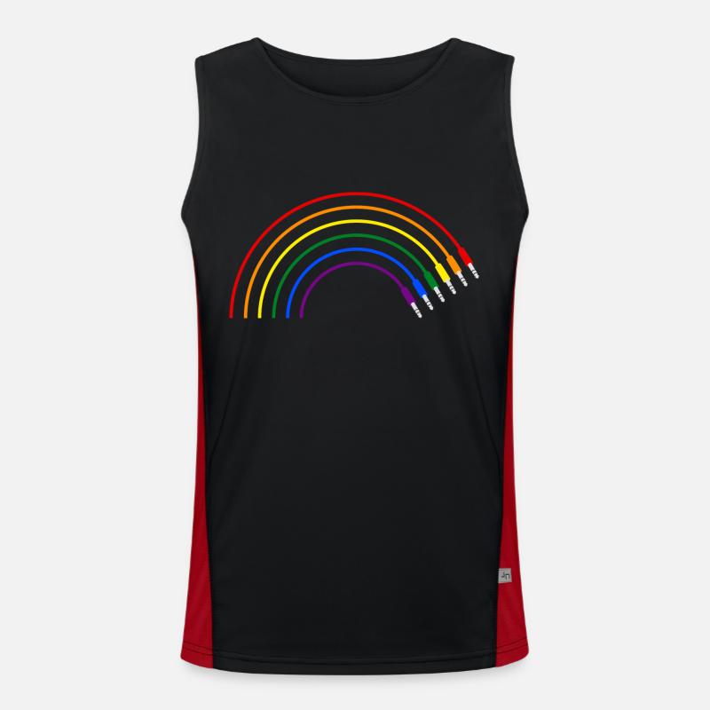 RAINBOW Funktionelles Kontrast-Tank Top für Männer 