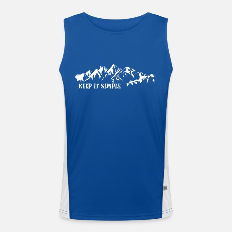keep it simple Berge Wandern Funktionelles Kontrast-Tank Top für Männer 