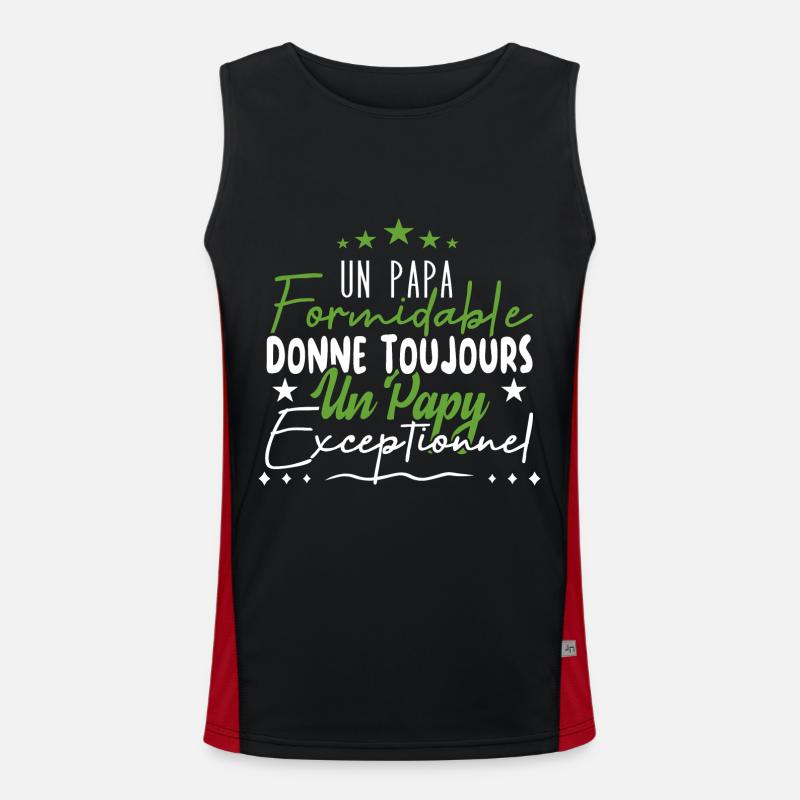 Papa Formidable Donne Un Papy Exceptionnel Débardeur respirant contrasté Homme 