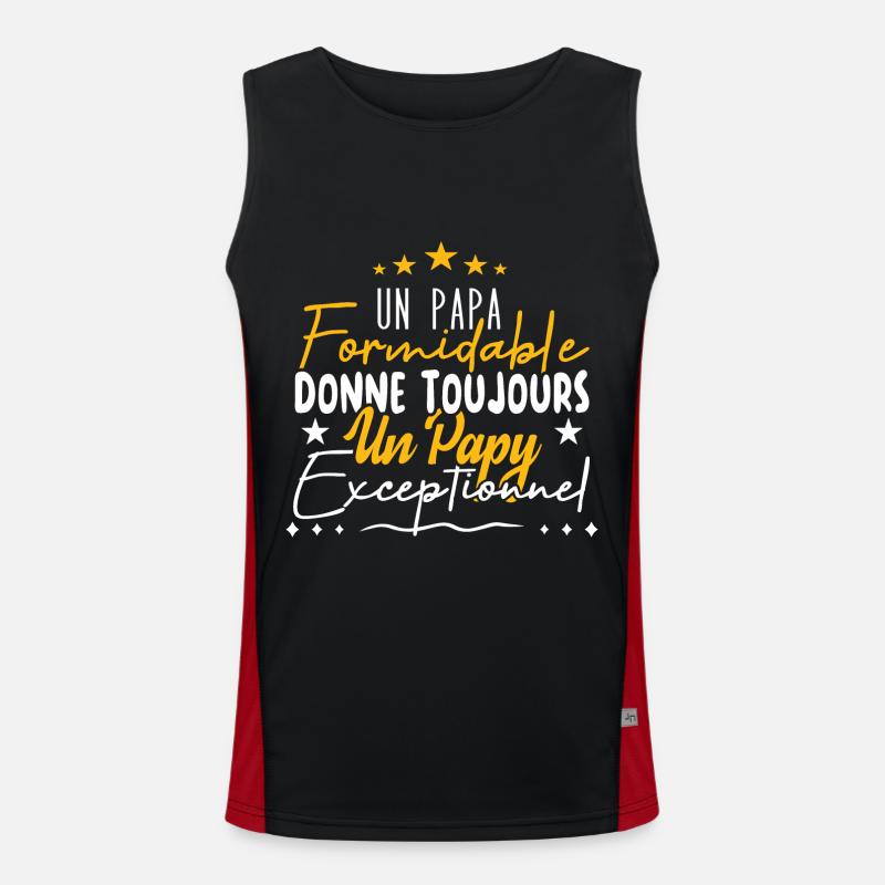 Papa Formidable Donne Un Papy Exceptionnel Débardeur respirant contrasté Homme 