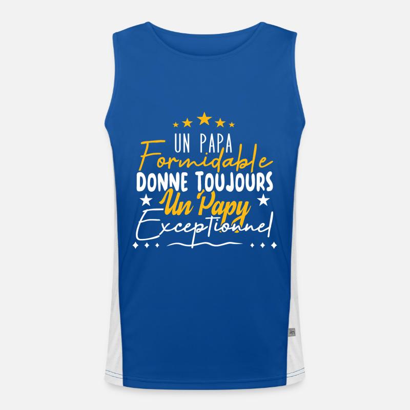 Papa Formidable Donne Un Papy Exceptionnel Débardeur respirant contrasté Homme 