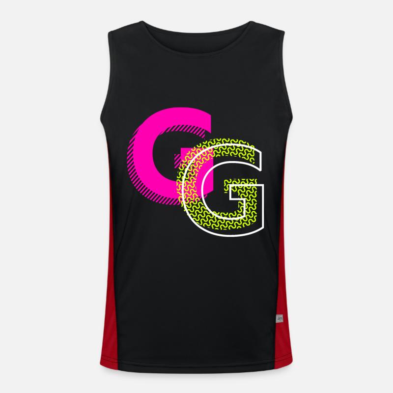 Anfangsbuchstabe G Funktionelles Kontrast-Tank Top für Männer 