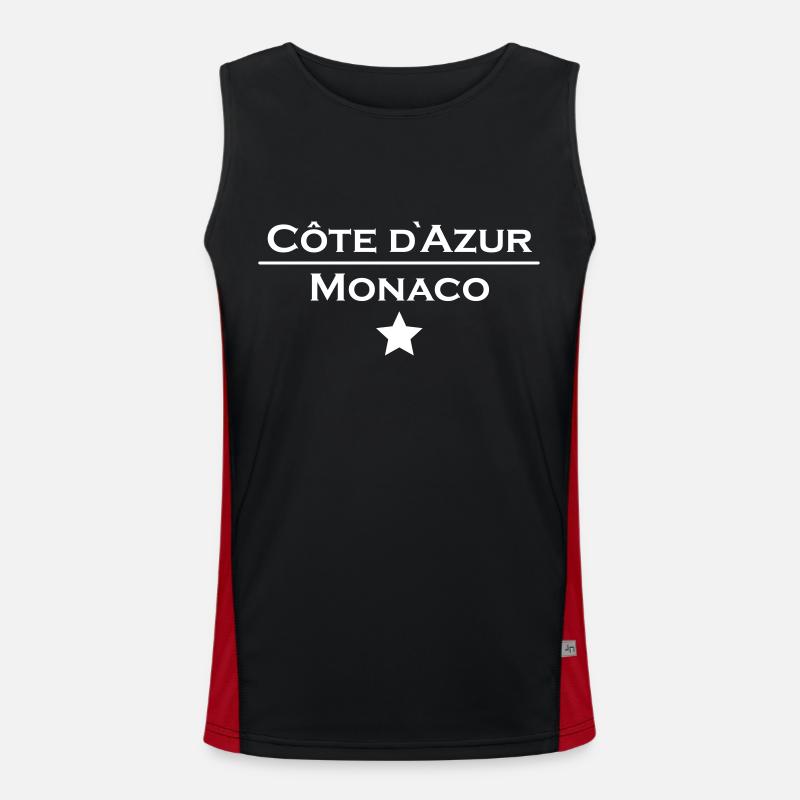 Monaco Spruch Land Geschenk Idee Funktionelles Kontrast-Tank Top für Männer 
