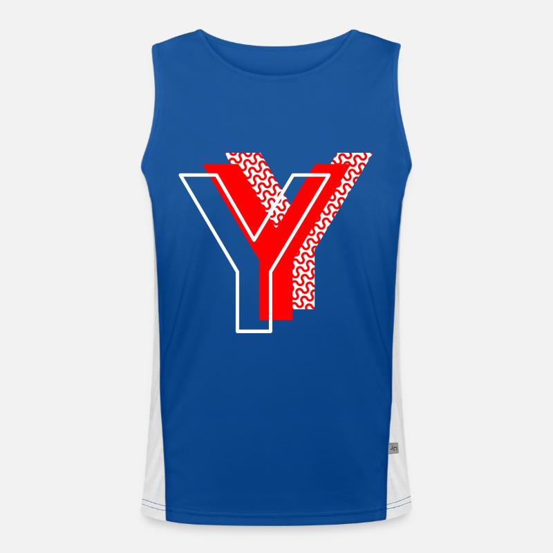 Letter Y Men's Functional Contrast Tank Top 