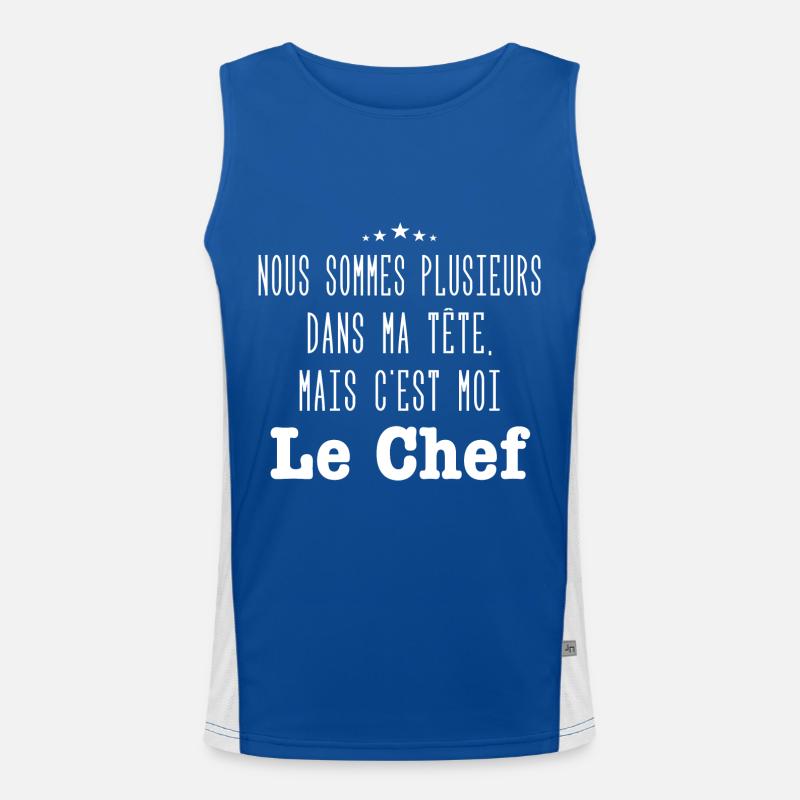 c'est moi le chef Débardeur respirant contrasté Homme 