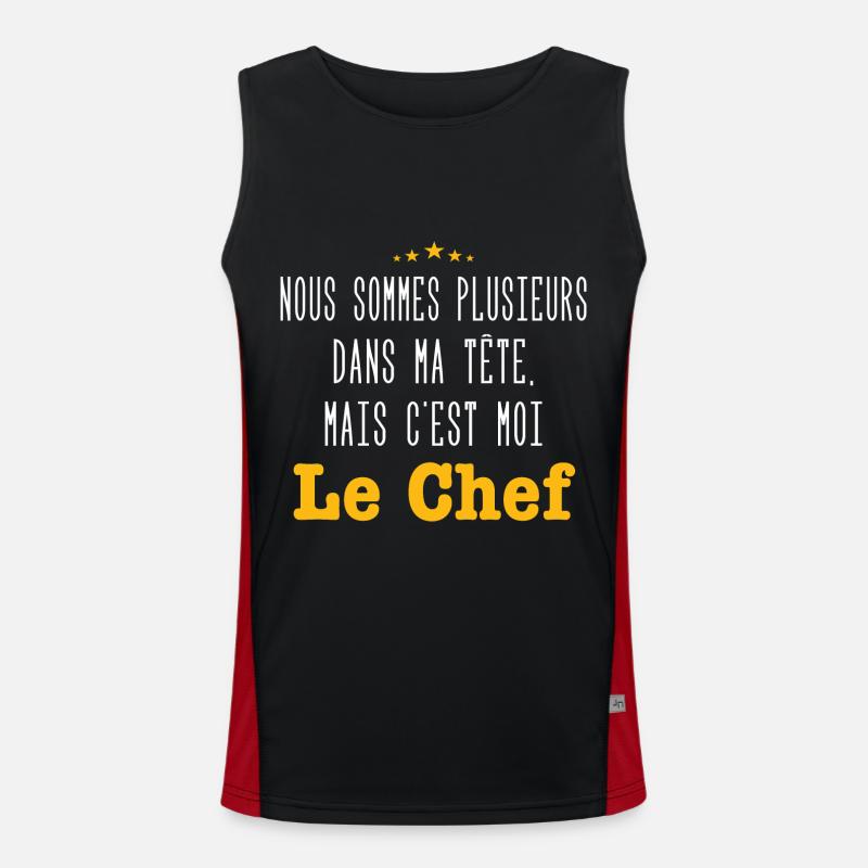 mais c'est moi le chef Débardeur respirant contrasté Homme 
