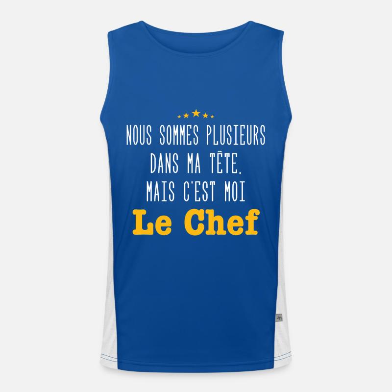 mais c'est moi le chef Débardeur respirant contrasté Homme 