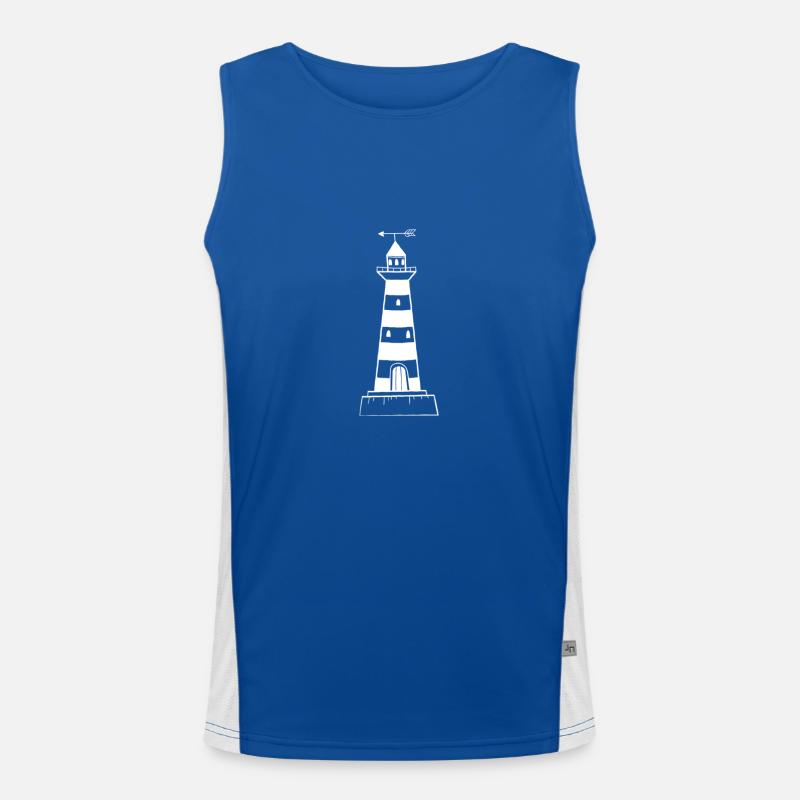 Leuchtturm Funktionelles Kontrast-Tank Top für Männer 