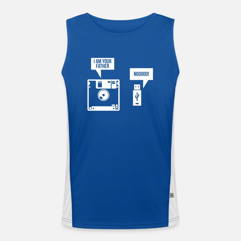 USB-Diskette Ich bin dein Vater Computer Nerd Funktionelles Kontrast-Tank Top für Männer 