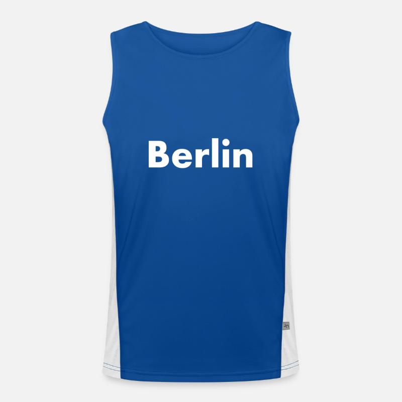 Berlin Germany Funktionelles Kontrast-Tank Top für Männer 