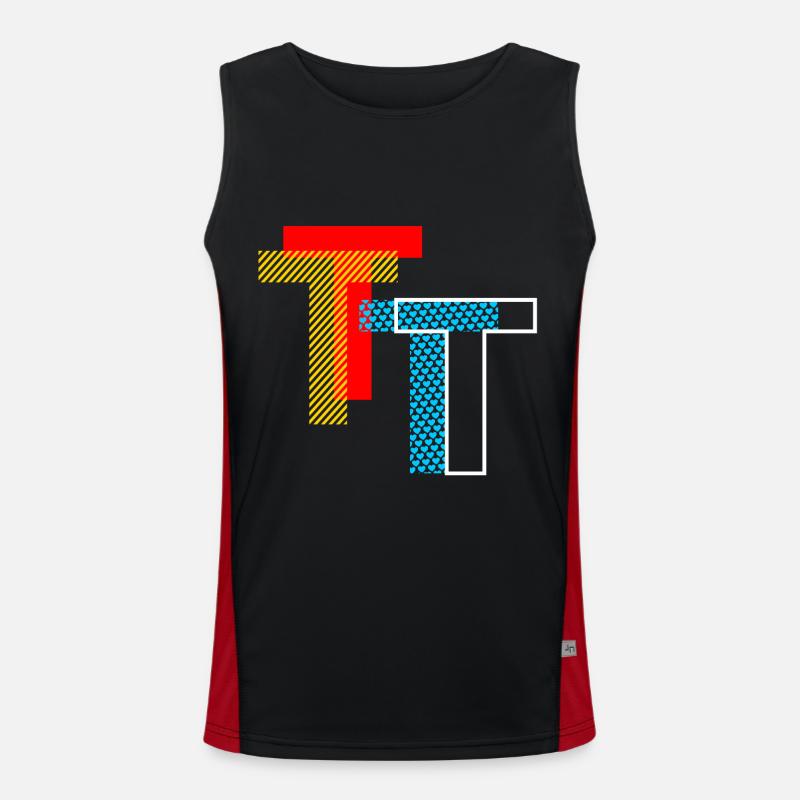 T Initial Funktionelles Kontrast-Tank Top für Männer 