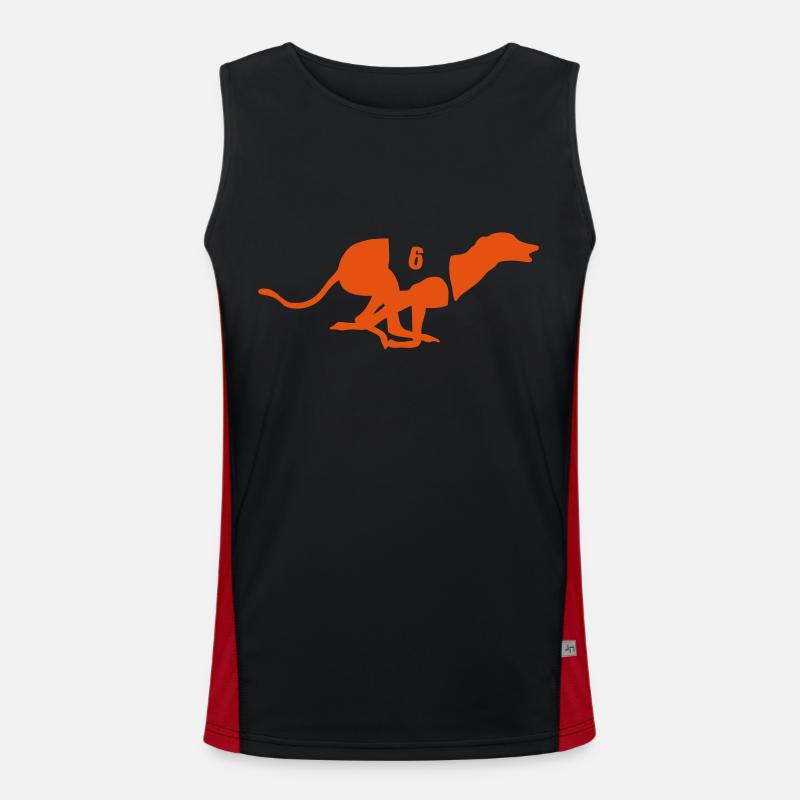 course levrier chien dog 3 Débardeur respirant contrasté Homme 