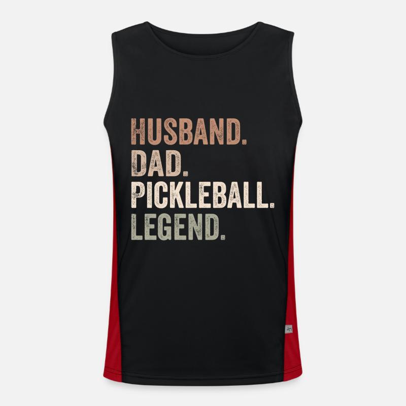 Ehemann Papa Pickleball Legende Funktionelles Kontrast-Tank Top für Männer 