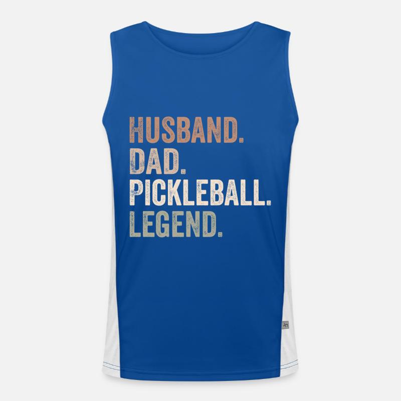 Husband Dad Pickleball Legend Débardeur respirant contrasté Homme 